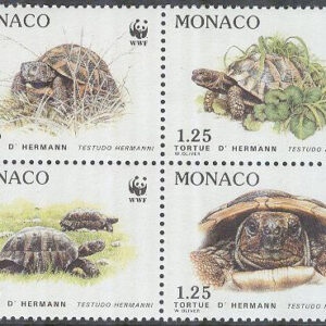 Monaco – M 2046-2049 Havsdjur – Grekisk Sköldpadda – Naturskydd – WWF, 4-block kpl**