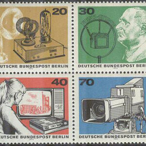 Berlin – M  455-458 Radio & TV i Tyskland 50 år, 4-Block **