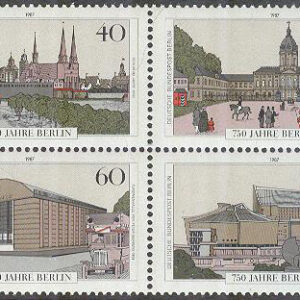 Berlin – M  772-775 Staden Berlin 750 år – Byggnader, 4-Block **