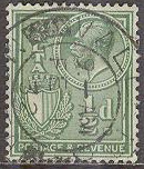 Malta – M  153 Kung Georg V & Vapen, 1/2 P stpl