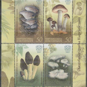 Kirgizistan – Express Post – M BL  15 Svampar bla Ostronmussling, Block **