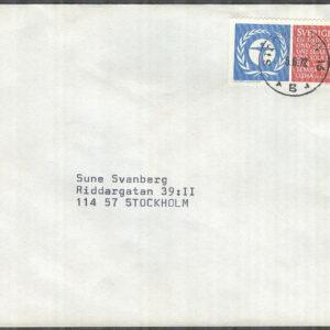 Sverige – FDC 1972-06-05 – Miljövård, 65 öre Stpl Stockholm Adressat