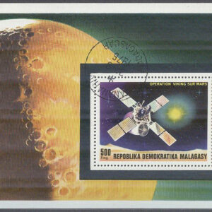 Madagaskar – M BL  15 Rymdprojektet Viking till Mars, block stpl