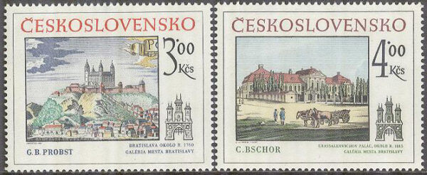 Tjeckoslovakien - M 2622-2623 Historiska Motiv - Bratislava, 2 kpl **