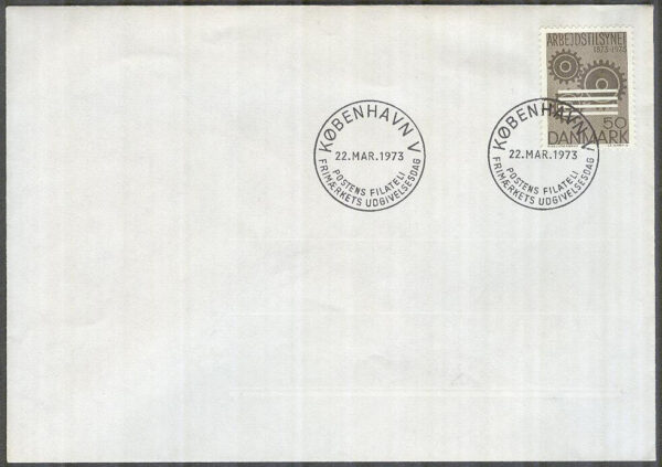 Danmark - FDC 1973-03-22 - Arbetsskyddslagen 100 år, 1 kpl