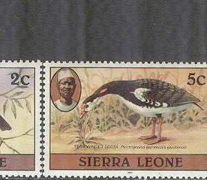 Sierra Leone – M  591, 593, 597 IV Fåglar bla Olivbukig solfågel, 3 olika **