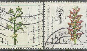 Berlin – M  724, 724 Välfärd – Blommor – Orkidéer, 2 olika stpl