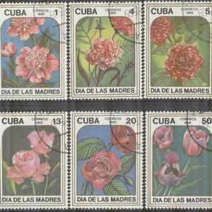 Kuba – M 2943-2948 Mors Dag 1985 – Blommor bla Rosor, 6 kpl stpl