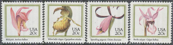 USA - M 1683-1686 Blommor - Orkidéer, 4 kpl **