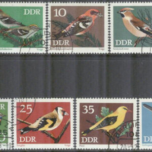 DDR – M 1834-1840 Skyddade Fåglar bla Sommargylling, 7 olika stpl