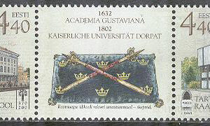 Estland – M  435-436 + Zf Universitetet i Tartu 370 år – Bibliotek 200 år, 2 kpl + Zf **