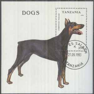 Tanzania – M BL 227 Hundar – Dobermann-Pinscher, Block stpl