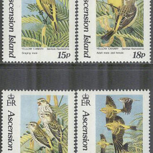 Ascension – M  598-601 Fåglar – Gulsiska, 4 kpl **