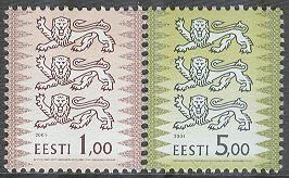 Estland – M  412-413 I Lejonvapen, 2 kpl **
