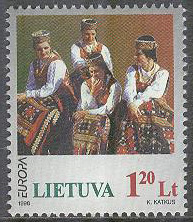Litauen – M  664 Europa CEPT 1998 Festival – Dräkter, 1 kpl **