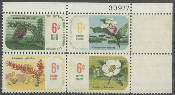 USA - M  986-989 Blommor - Internationell Botanisk kongress, 4-Block kpl **