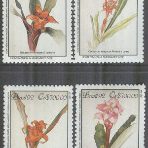 Brasilien – M 2483-2486 Blommor – FN konferens om bla Miljö, 4 kpl **