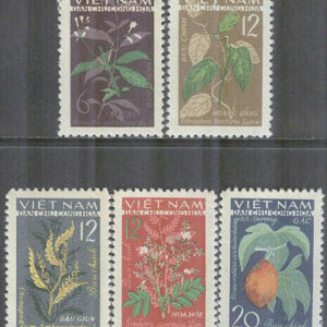 Vietnam – M  287-291 Läkeväxter bla Fibraurea tinctoria, 5 kpl (*)