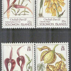 Solomon Islands – M  696-699 Blommor – Orkidéer, 4 kpl **