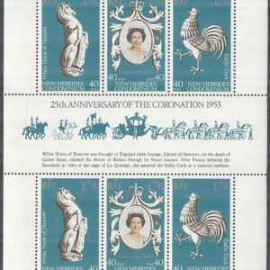 Nya Hebriderna – M  513-515 Kröning av Elisabeth II 25 år, Miniark kpl **