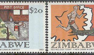 Zimbabwe – M  740-741 Nationell Frimärkstävling för skolor, 2 kpl **