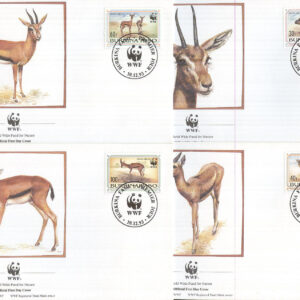 Burkina Faso – FDC 1993-12-10 – Däggdjur – Rödpandad Gazell – Naturskydd – WWF, 4 kpl