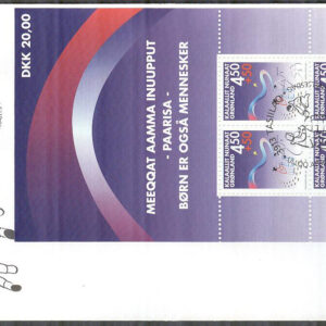 Grönland – FDC 2002-03-05 – Barn är också människor, Block Vinjett 1