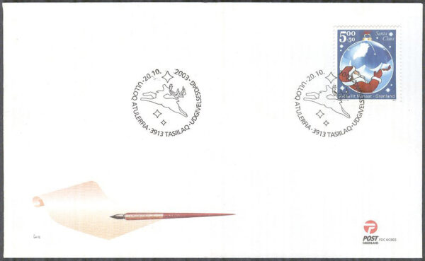 Grönland - FDC 2003-10-20 - Jultomten, 1 kpl Vinjett 1