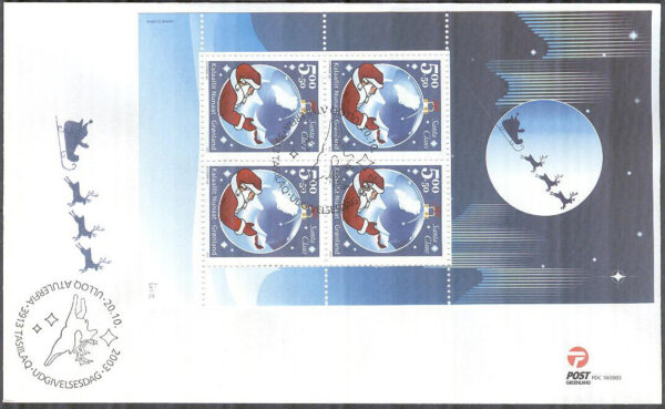 Grönland - FDC 2003-10-20 - Jultomten, Block Vinjett 1