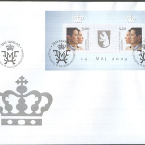 Grönland – FDC 2004-05-14 – Kronprins Fredrik & Mary, Block Vinjett 1