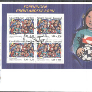 Grönland – FDC 2004-05-14 – Föreningen Grønlandske børn, Block Vinjett 1