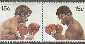 Bophuthatswana – M   41-42 VM i Boxning Tungvikt K Knoetze & J Tate, par kpl **