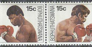Bophuthatswana – M   42-41 VM i Boxning Tungvikt K Knoetze & J Tate, par kpl **