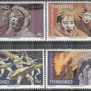 Transkei – M   48-51 Ceremonin Abakwetha med Masker & Dräkter, 4 kpl **