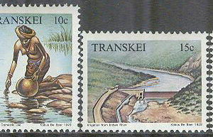 Transkei – M   54-57 Vattenförsörjning bla Vindpump & Dammbyggnad, 4 kpl **