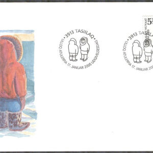 Grönland – FDC 2005-01-17 – Rädda barnen, 1 kpl Vinjett 1