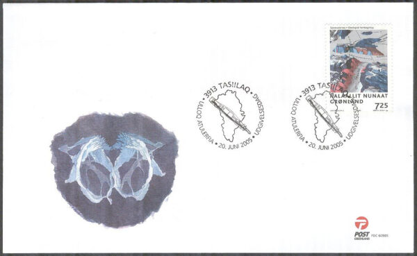 Grönland - FDC 2005-06-20 - Geologisk kartläggning - Karta, 1 kpl Vinjett 1