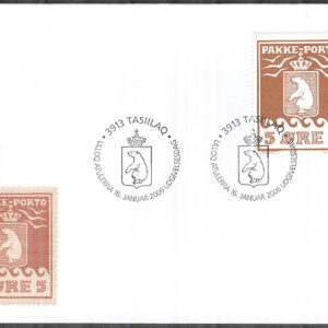 Grönland – FDC 2006-01-16 – PAKKE-PORTO märket 100 år, 1 kpl Vinjett 1