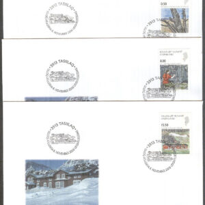 Grönland – FDC 2006-11-06 – Vetenskap II bla Arctic station, 3 kpl Vinjett 1