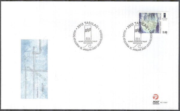 Grönland - FDC 2007-01-15 - Väst Nordiska rådet 1997-2007, 1 kpl Vinjett 1