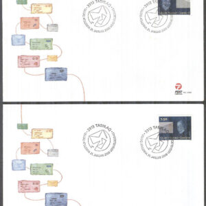 Grönland – FDC 2008-01-31 – Europa 2008 – Brevskrivning, 2 kpl Vinjett 1