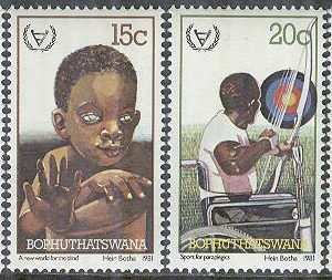 Bophuthatswana – M   68-71 Internationella Handikappåret 1981, 4 kpl **