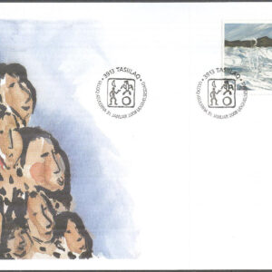 Grönland – FDC 2008-01-31 – Samtida Konst II bla Isbjörn, 3 kpl Vinjett 1