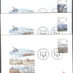 Grönland – FDC 2008-10-20 – Vetenskap IV bla Forskningsstationer, 3 kpl Vinjett 1