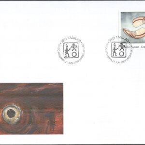 Grönland – FDC 2009-06-21 – Samtida Konst III bla Fisk, 3 kpl Vinjett 1