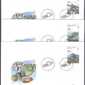 Grönland – FDC 2009-10-19 – Vetenskap V bla Guldgruva, 3 kpl Vinjett 1