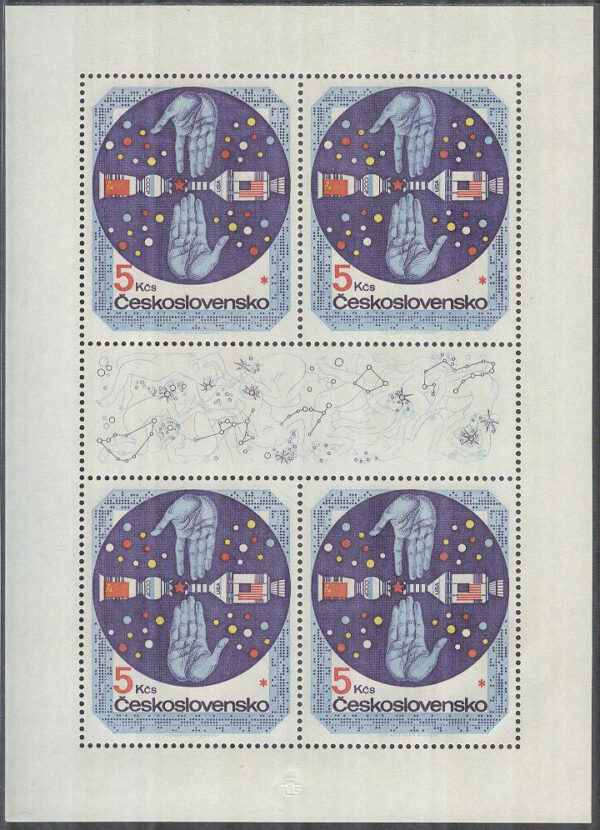 Tjeckoslovakien - M 2282 Rymd- Rymforskning, Miniark kpl **