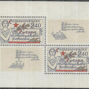 Tjeckoslovakien – M 2409 Euoropeiskt Fredssamarbete, Miniark kpl **
