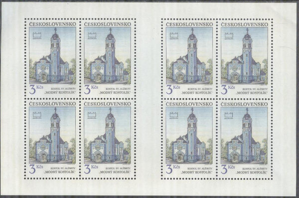 Tjeckoslovakien - M 3097 Historiska motiv från Bratislava - Byggnader, Miniark kpl **