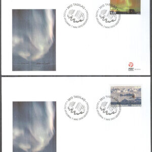 Grönland – FDC 2012-05-07 – Europa 2012 – Besök på Grönland, 2 kpl Vinjett 1